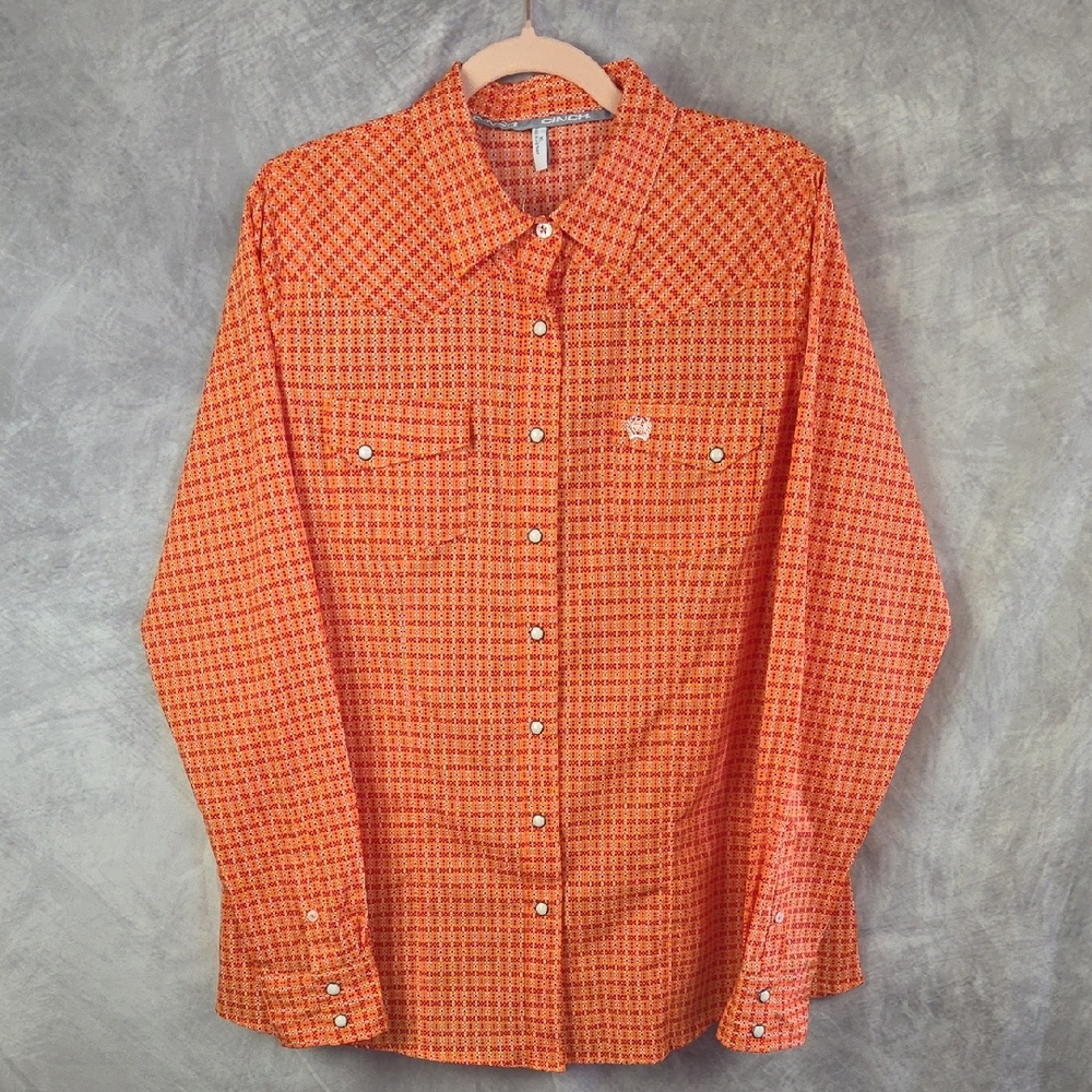 Cinch Pearl Button Up Shirt New With Tags XL
